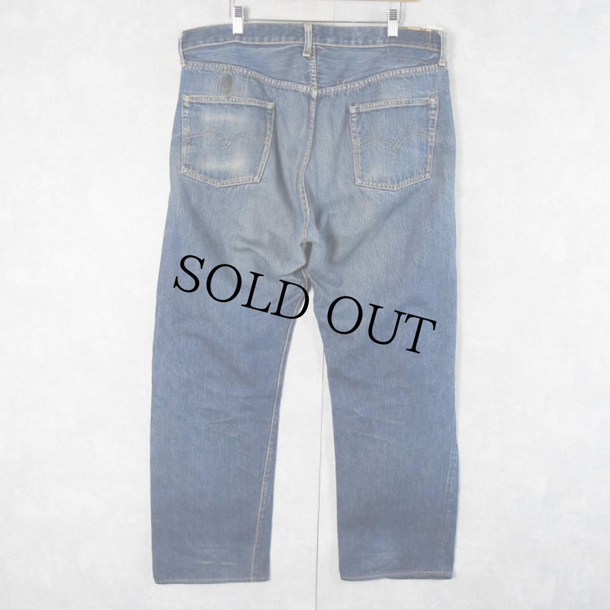 画像2: 50〜60's LEVI'S 501XX "ギャラ入り&オフセット" 紙パッチ デニムパンツ W38 (2)