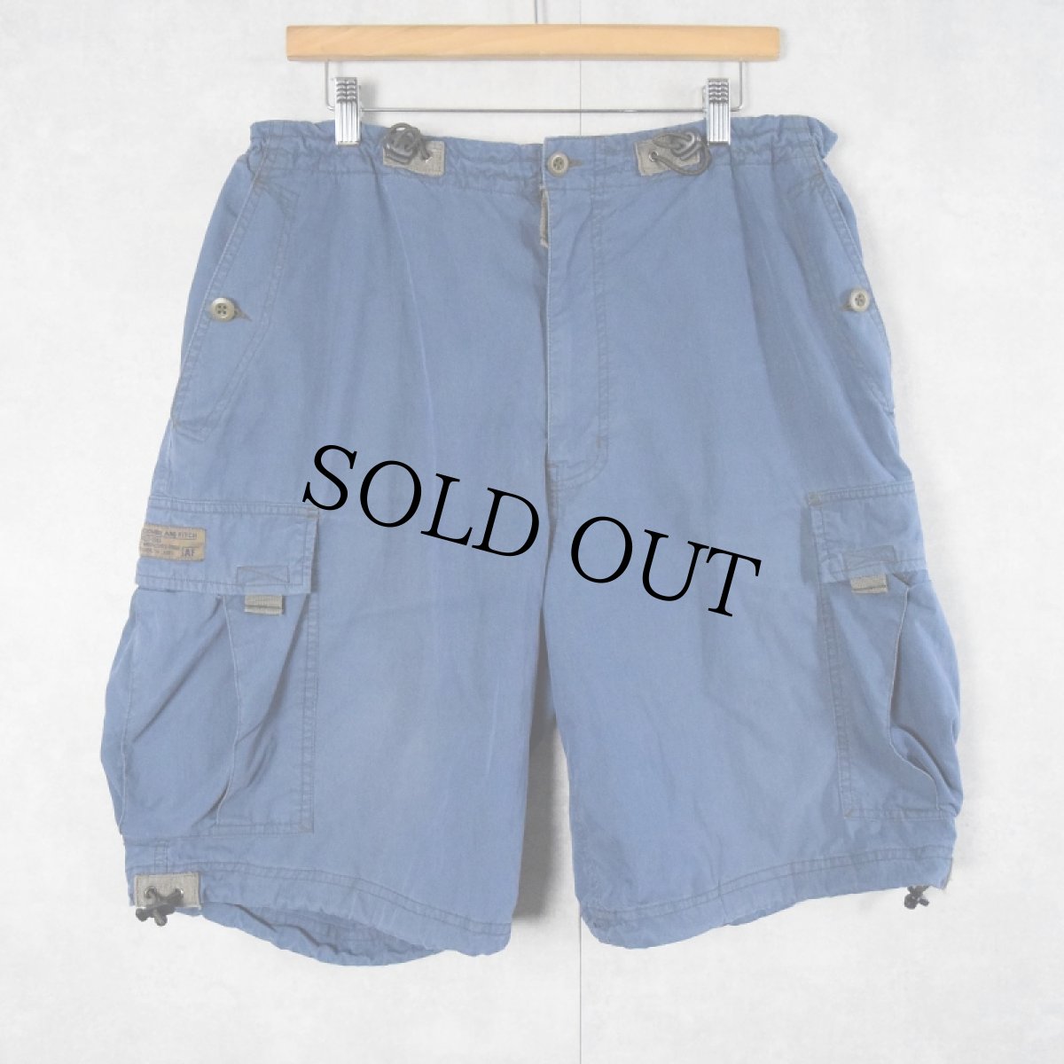 画像1: ABERCROMBIE＆FITCH コットン×ナイロンカーゴショーツ L (1)