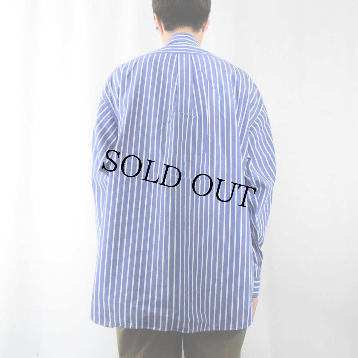 画像3: Ralph Lauren "BIG SHIRT" ストライプ柄 コットンボタンダウンシャツ XL (3)