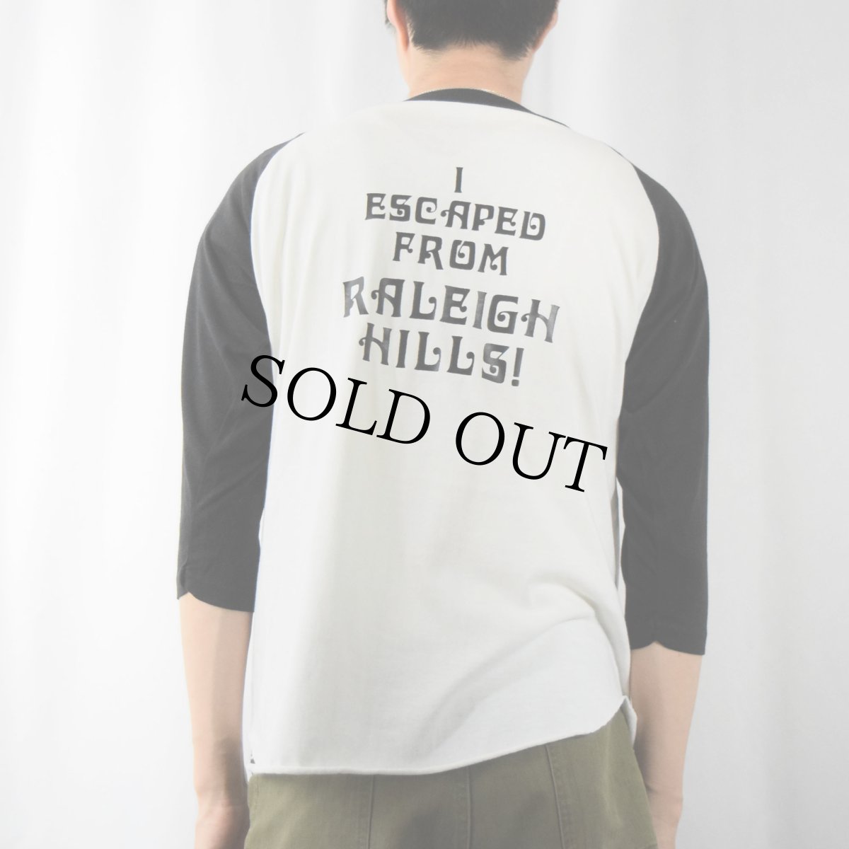 画像4: 80's "FUCK OFF" USA製 ギミックプリント ラグランTシャツ XL (4)