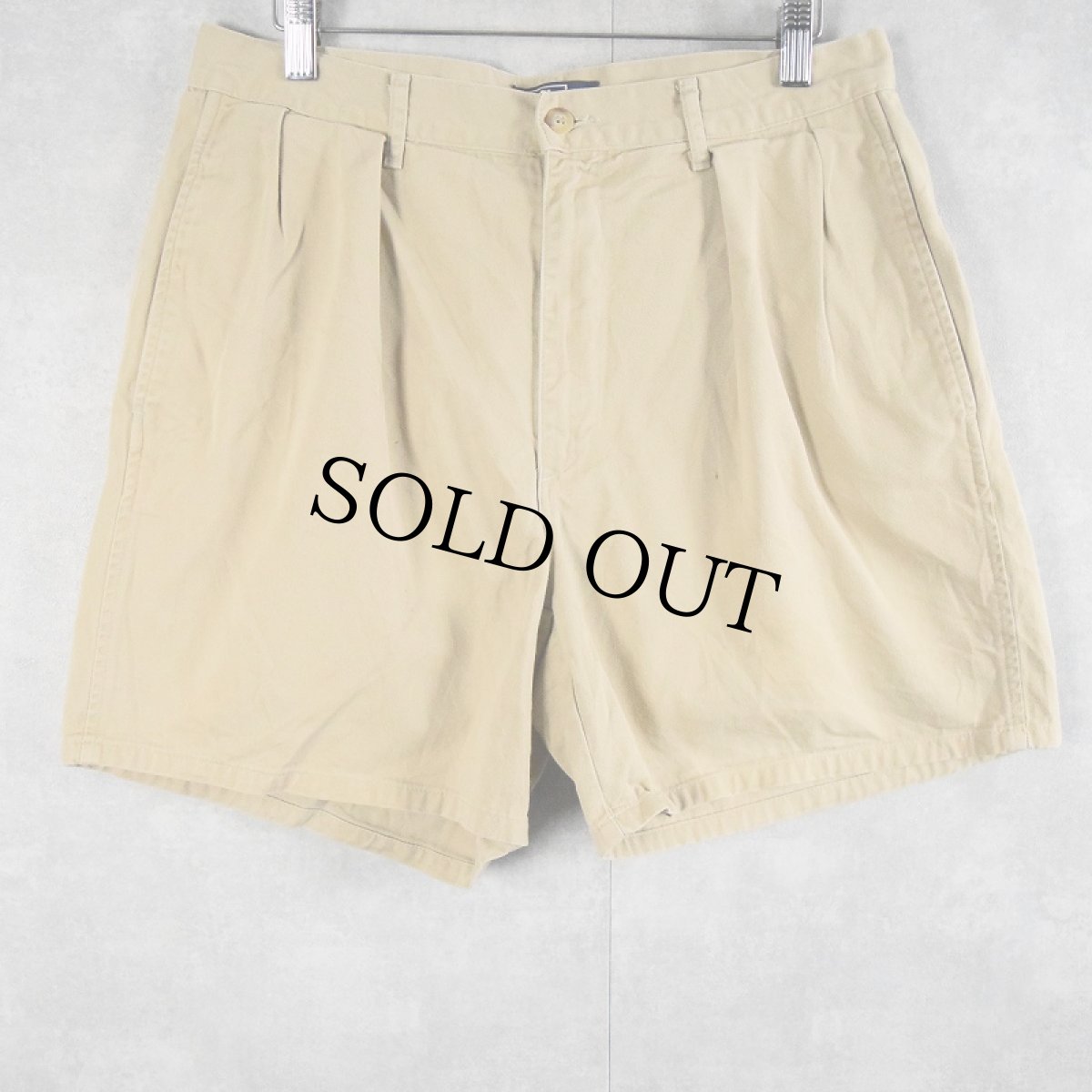 画像1: 90's POLO Ralph Lauren USA製 "POLO CHINO" 2タック コットンチノショーツ W30 (1)