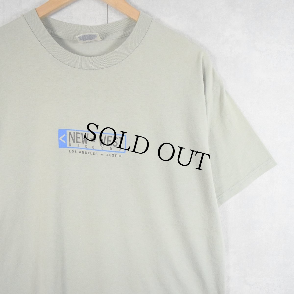 画像1: **【SALE】 NEW WEST RECORDS レコードレーベル プリントTシャツ L (1)