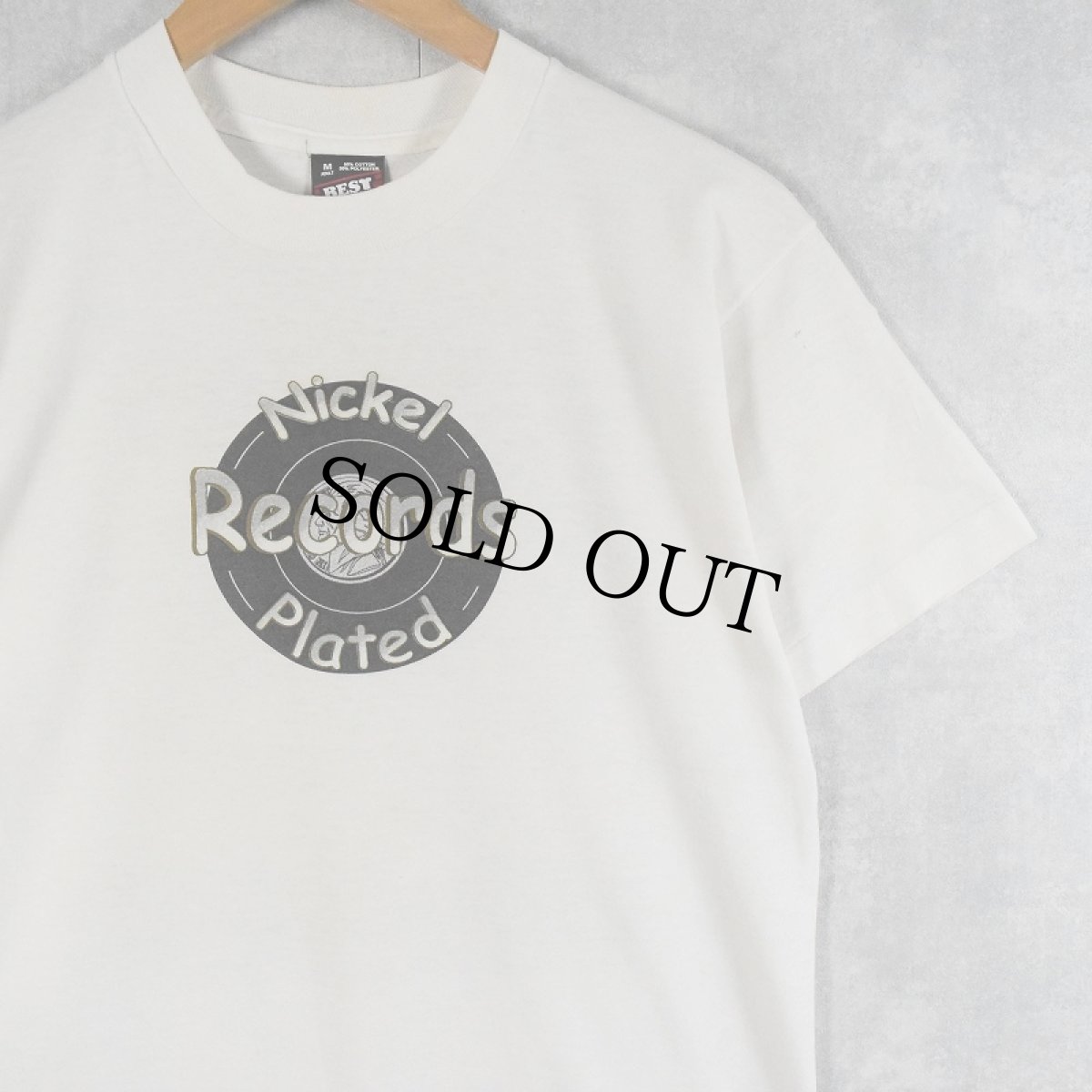 画像2: 【SALE】 80〜90's Nickel Plated Records USA製 レコードレーベルTシャツ M (2)
