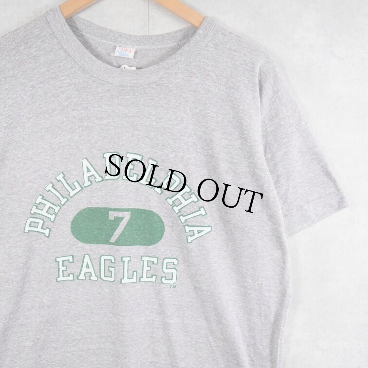 画像1: 80's Champion トリコタグ USA製 "PHILANDELPHIA EAGLES" プリントＴシャツ XL (1)