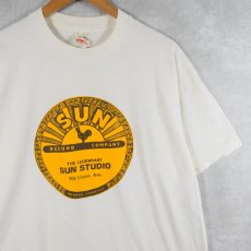 画像1: 90's SUN RECORDS USA製 レコードレーベル プリントTシャツ XL (1)