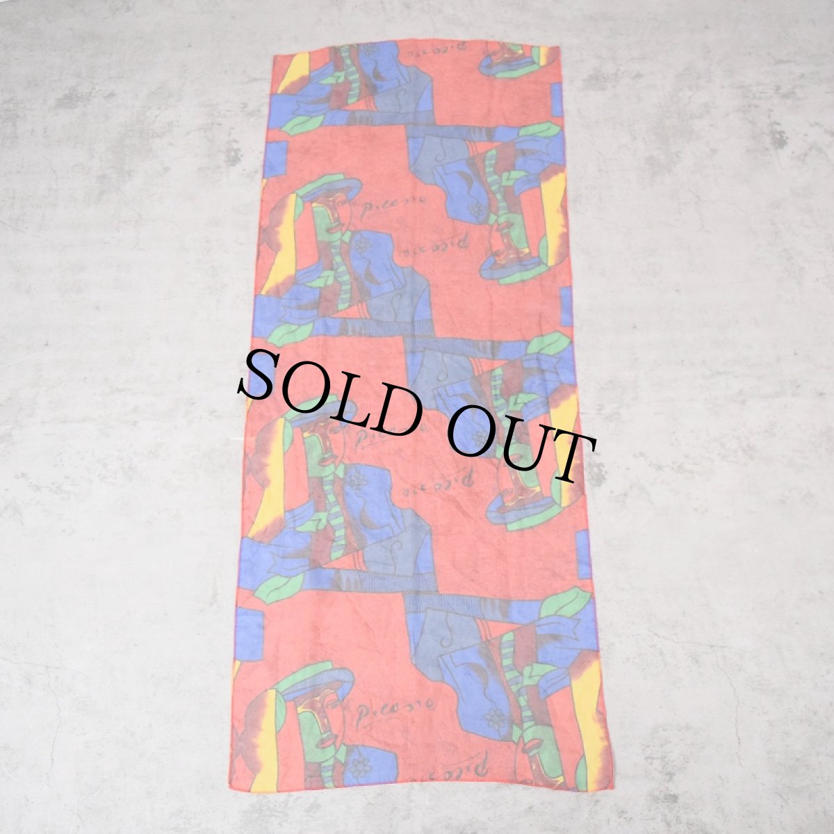 画像1: 【SALE】 Picasso アート柄 スカーフ (1)