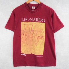 画像1: 90's LEONARDO DA VINCI USA製 アートプリントＴシャツ M (1)