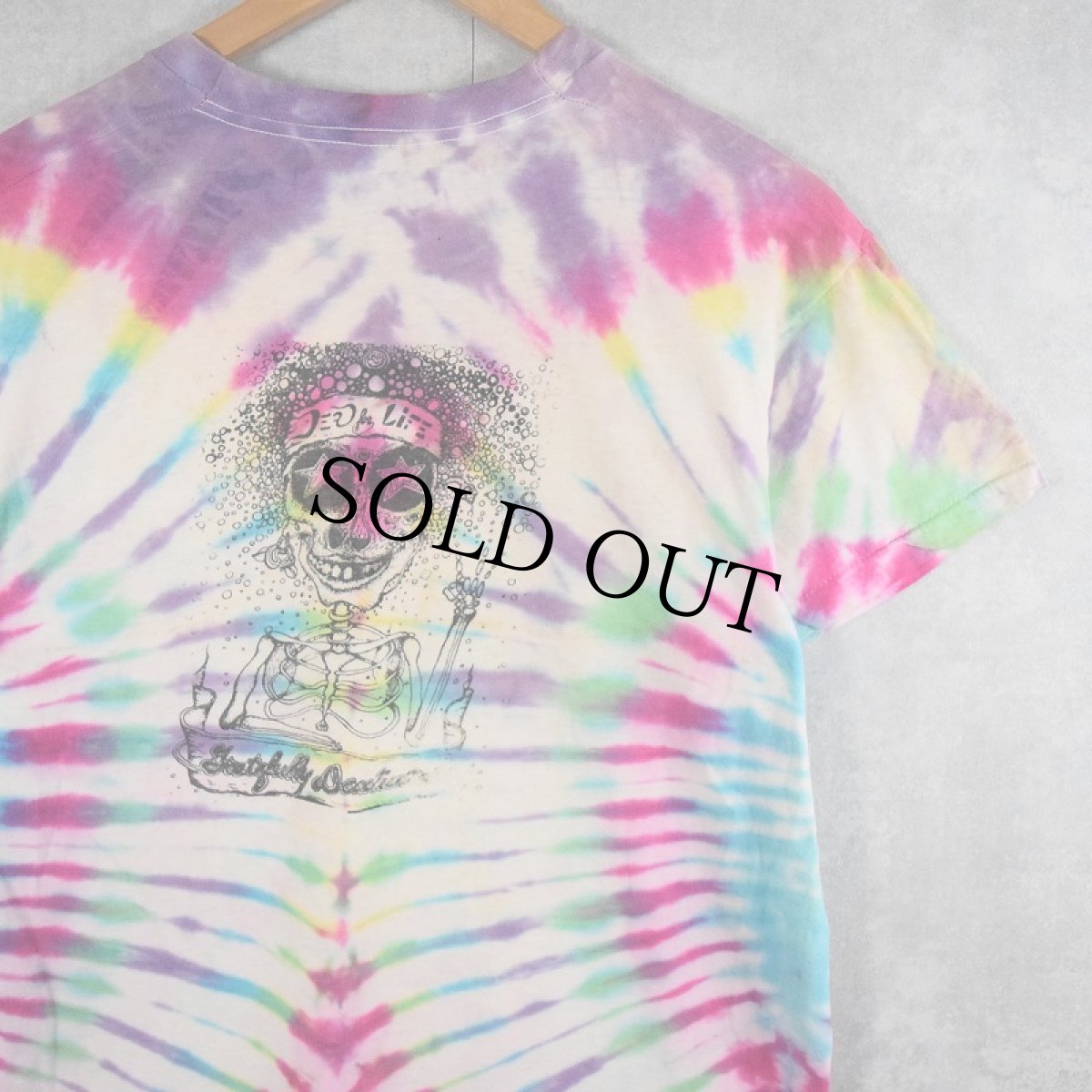 画像2: 80's USA製 "GRATEFULLY DEADICATED" タイダイ バンドパロディTシャツ XL (2)