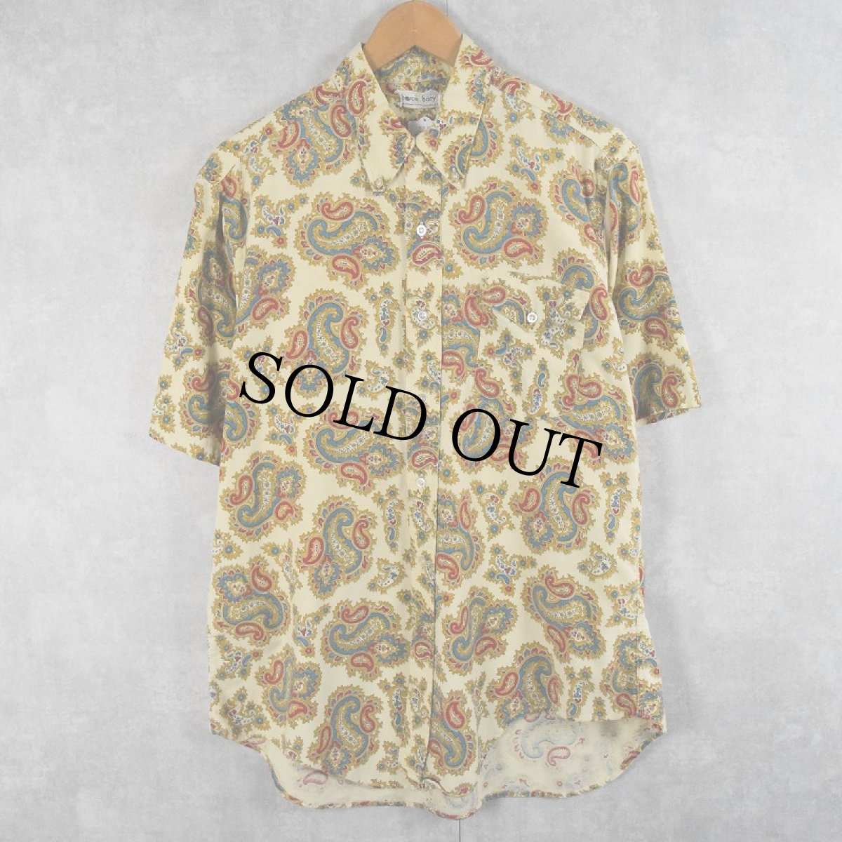 画像1: 【SALE】 60's bruce bary ペイズリー柄 ボタンダウンシャツ (1)