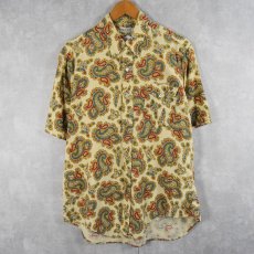 画像1: 【SALE】 60's bruce bary ペイズリー柄 ボタンダウンシャツ (1)