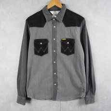 画像1: Wrangler × Peter Max ITALY製 切り替えデザイン ウエスタンシャツ L (1)