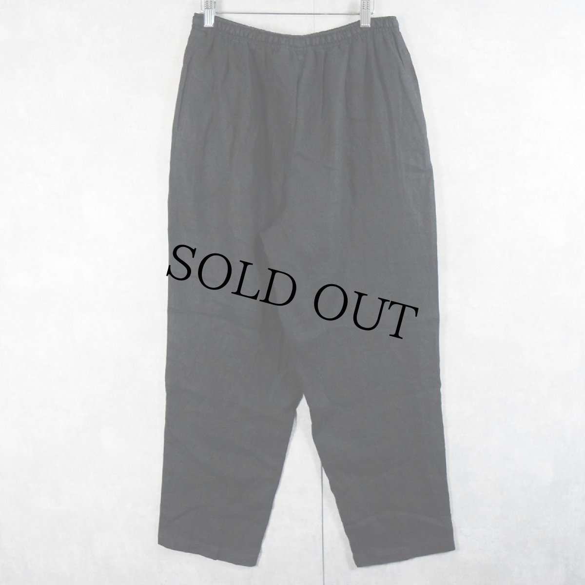 画像2: Studio Works リネンイージーパンツ BLACK (2)