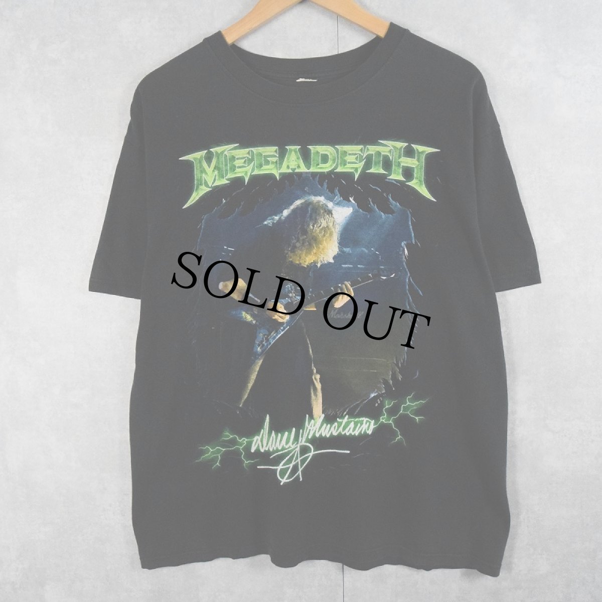 画像1: MEGADEATH "Dave Mustaine" ハードロックバンドプリントTシャツ  (1)