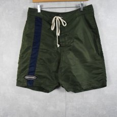 画像1: 90's〜 ABERCROMBIE＆FITCH KOREA製 ラインデザイン ナイロンショーツ L (1)
