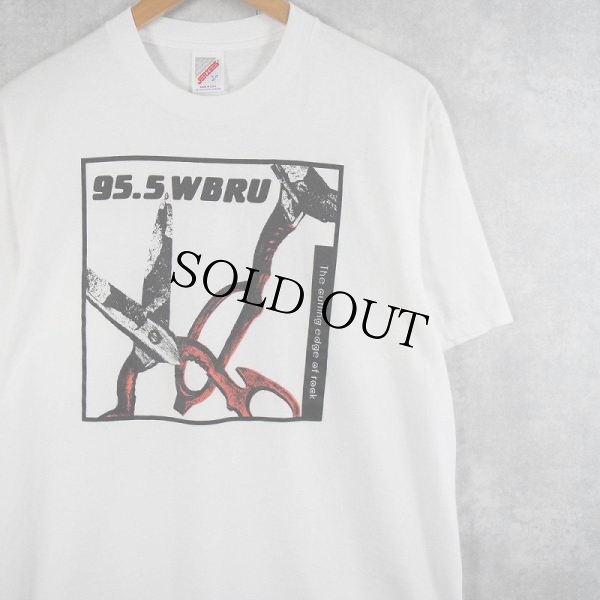 画像1: 90's 95.5 WBRU USA製 インターネットラジオ局 プリントTシャツ L (1)