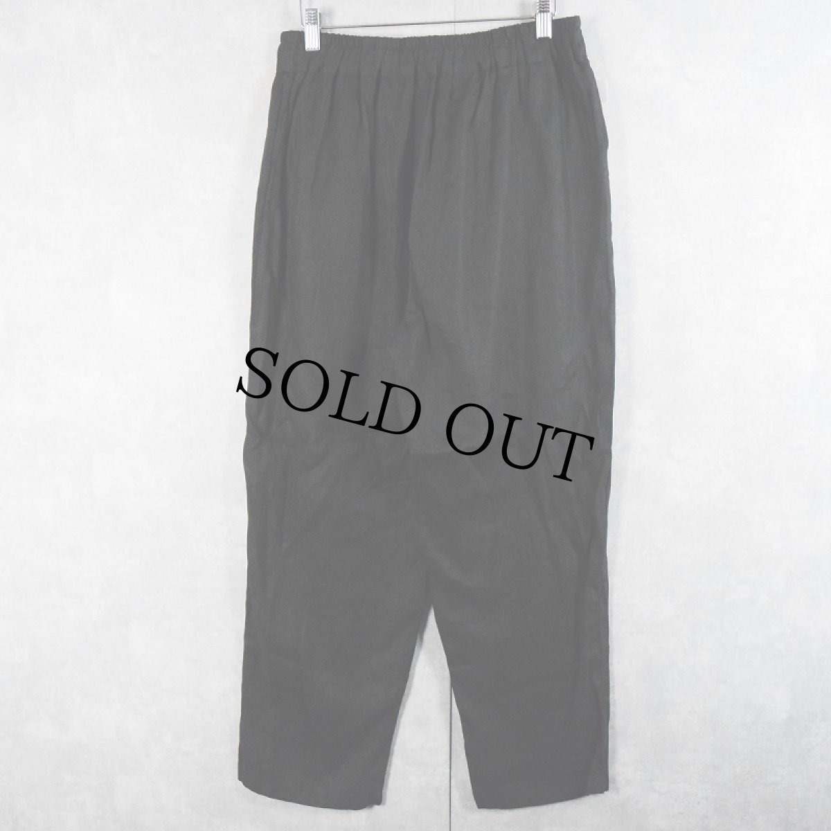 画像2: ポケットデザイン リネンイージーパンツ BLACK L (2)