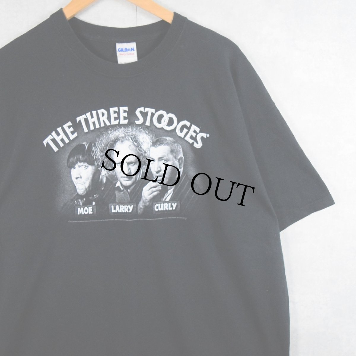 画像1: THE THREE STOOGES コメディアンプリントTシャツ BLACK XL (1)