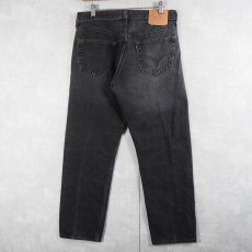 画像2: 90's Levi's 501 USA製 ブラックデニムパンツ W31 (2)