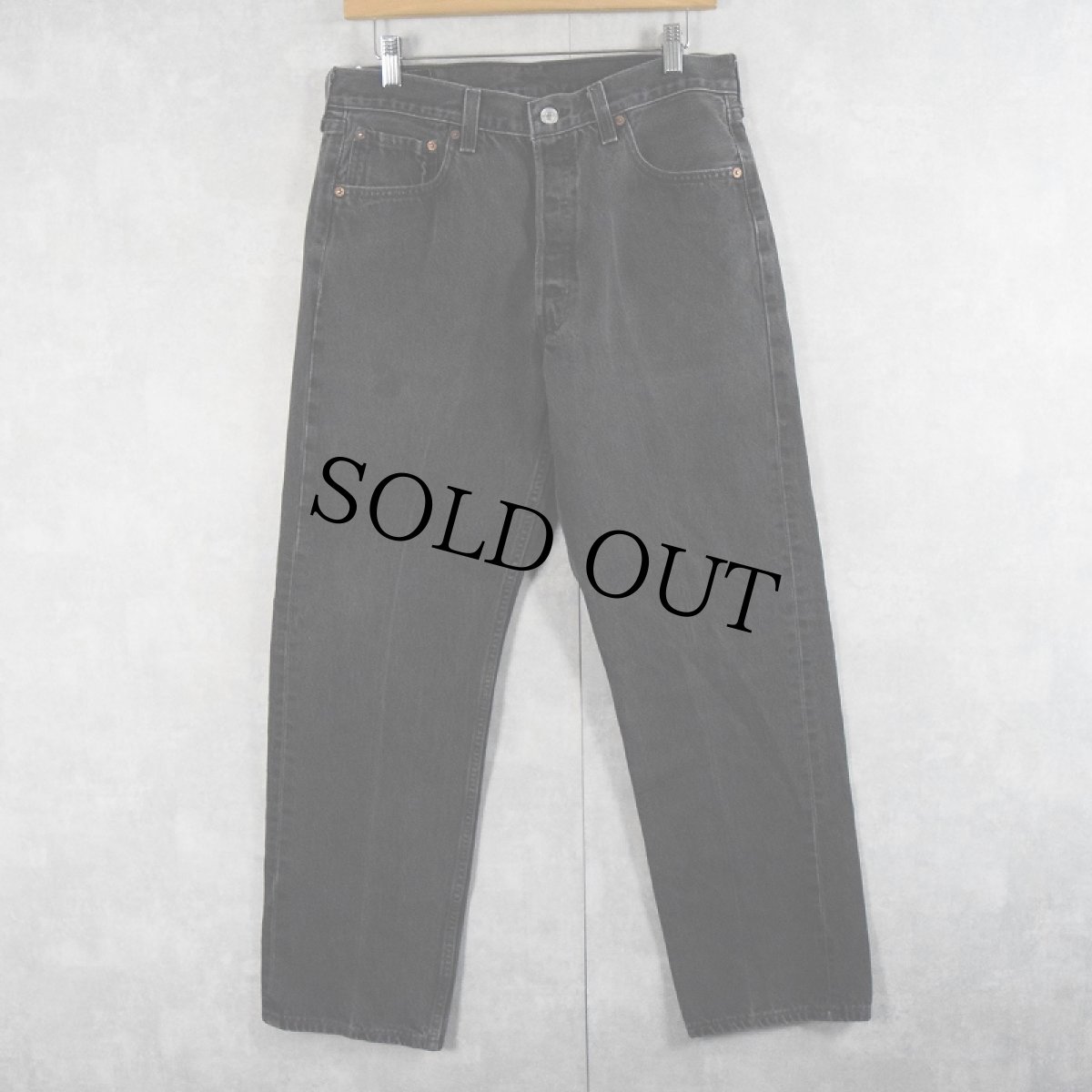 画像1: 90's Levi's 501 USA製 ブラックデニムパンツ W31 (1)