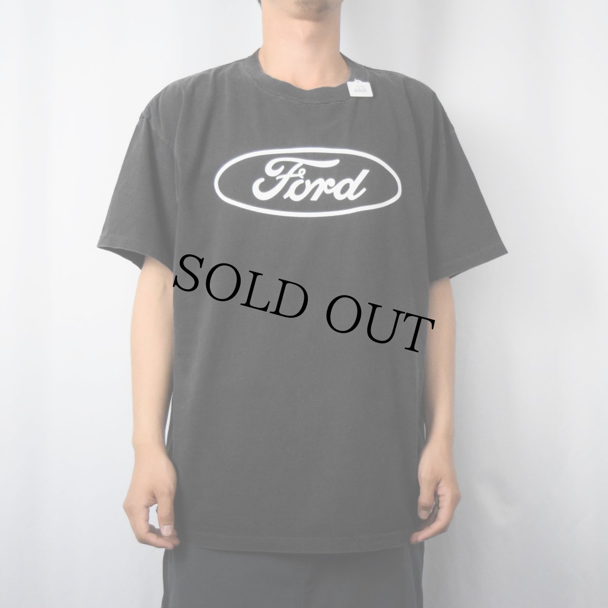 画像2: 90's Ford 自動車メーカー ロゴプリントTシャツ BLACK (2)