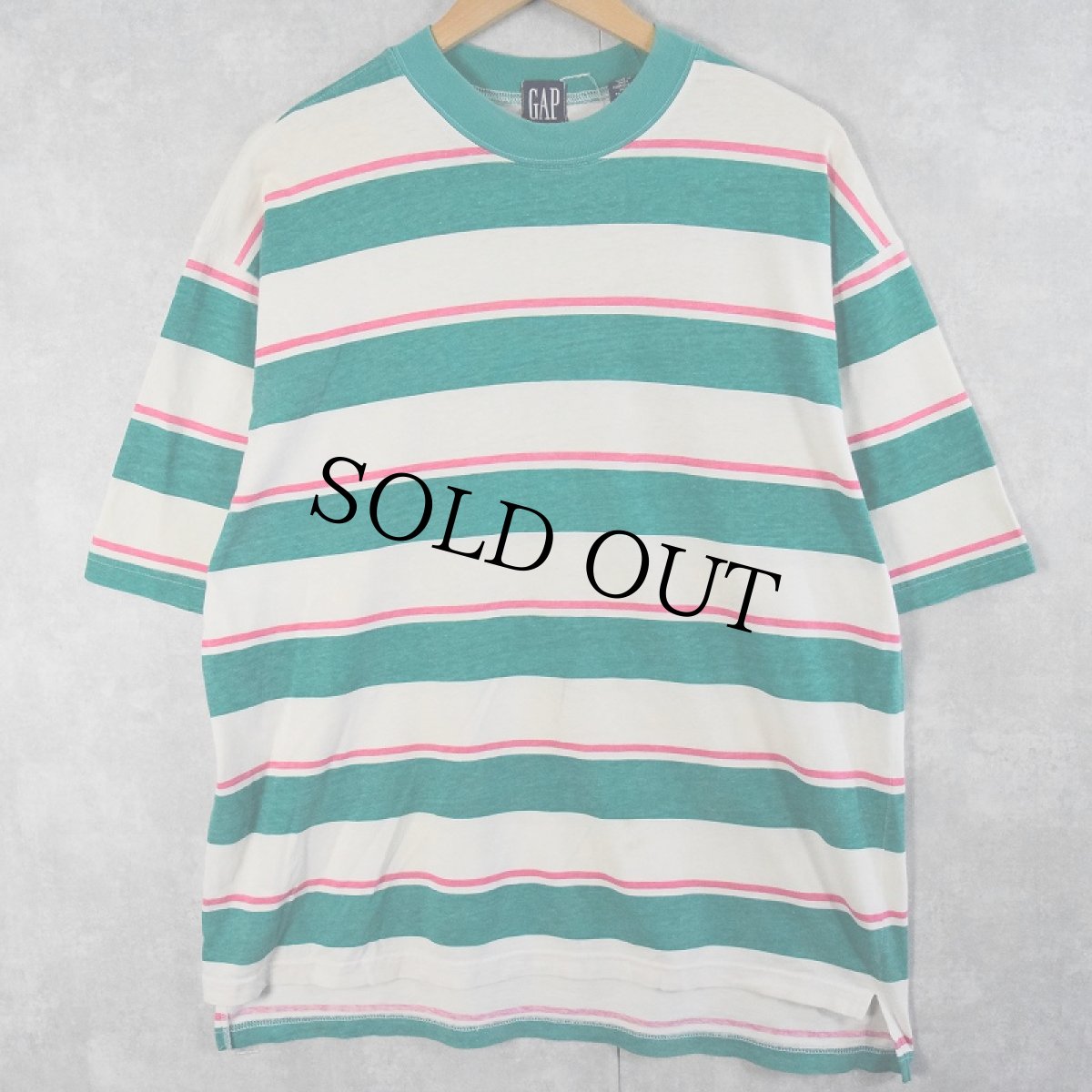 画像1: 90's GAP ボーダー柄Tシャツ M (1)