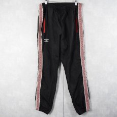 画像1: UMBRO サイドライン ナイロントラックパンツ BLACK L (1)