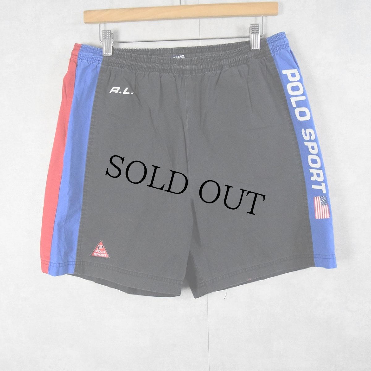 画像1: 90's POLO SPORT Ralph Lauren コットンイージーショーツ M (1)