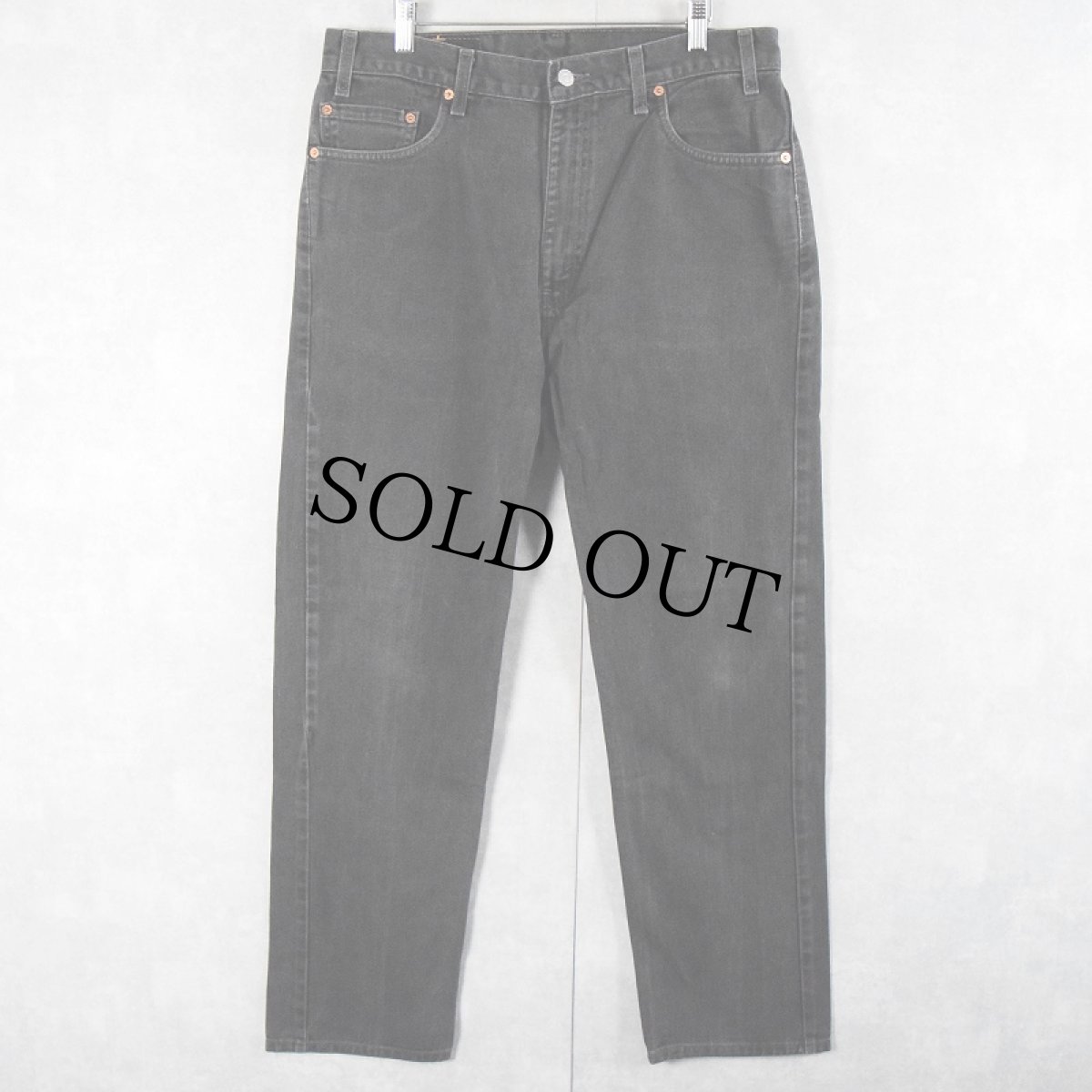 画像1: 2000's Levi's 505 USA製 後染め "サルファブラック" ブラックデニムパンツ W34 (1)