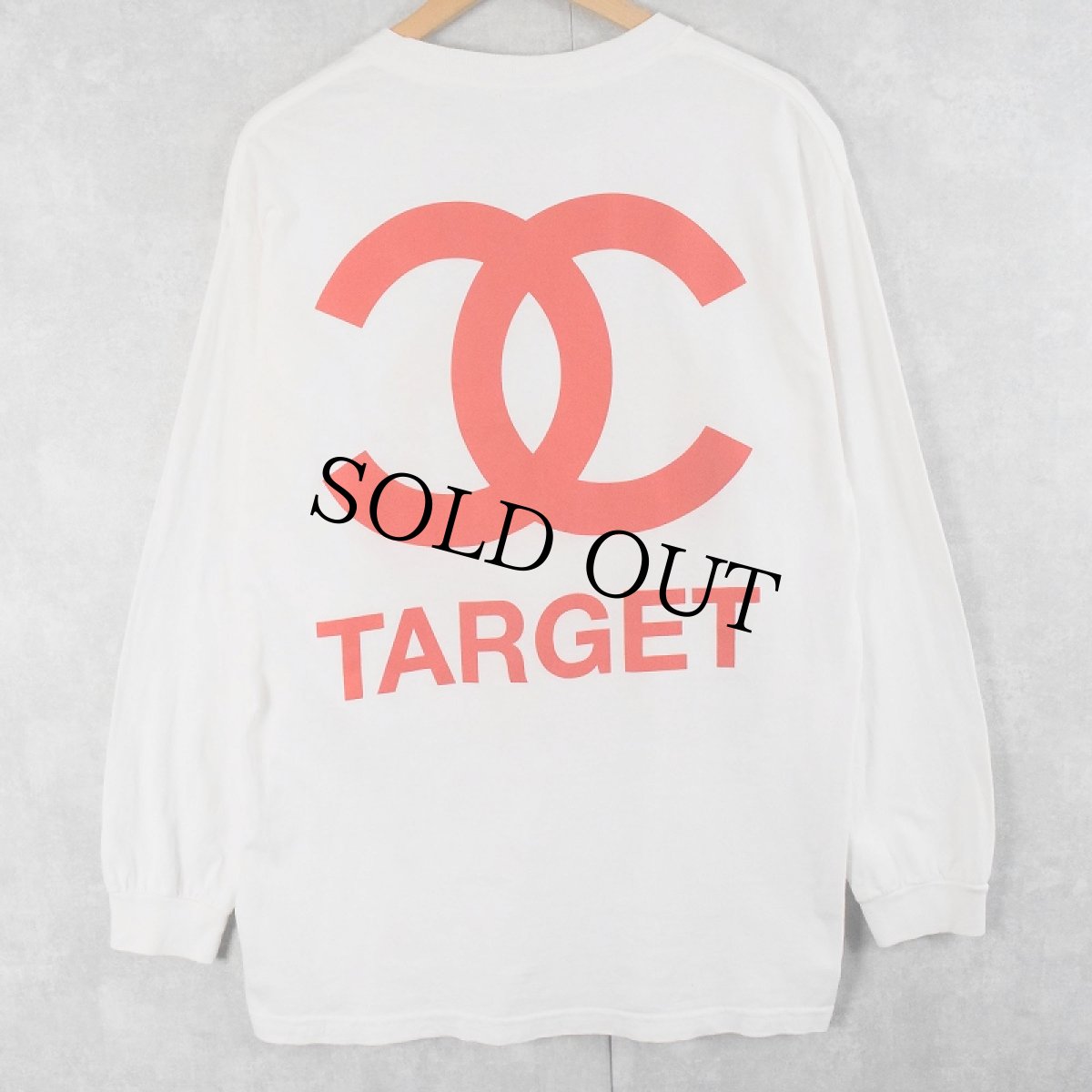 画像2: 2000's PIZZA SLIME "CHANEL TARGET" パロディプリントロンT L (2)