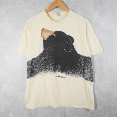 画像1: 90's USA製 "A Hug..." くまプリントTシャツ L (1)