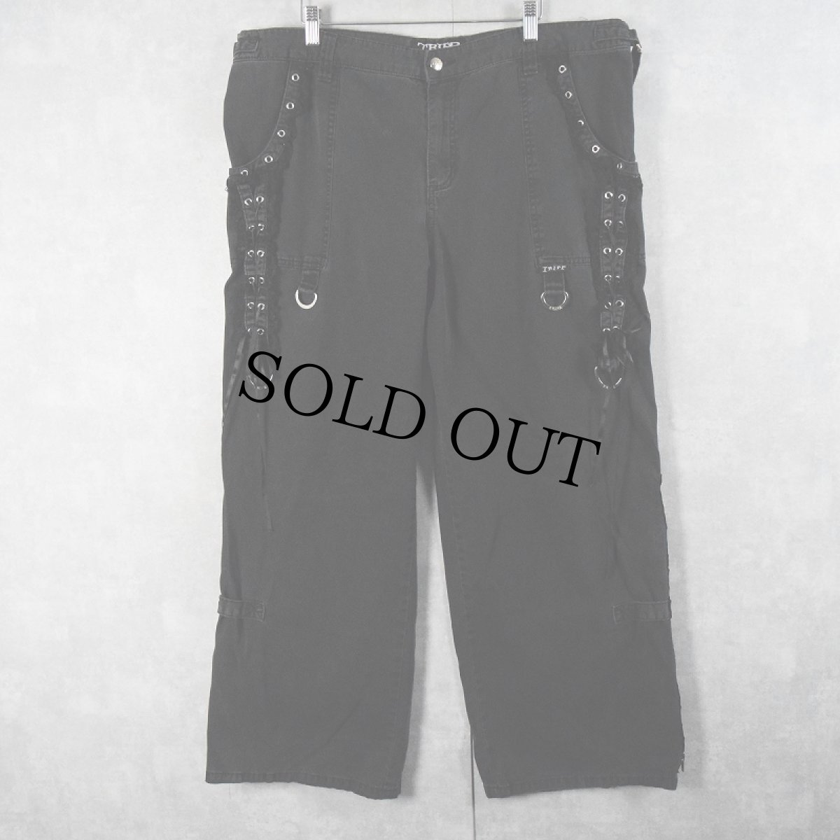 画像4: TRIPP NYC レースデザイン ワイドボンテージパンツ W39 (4)