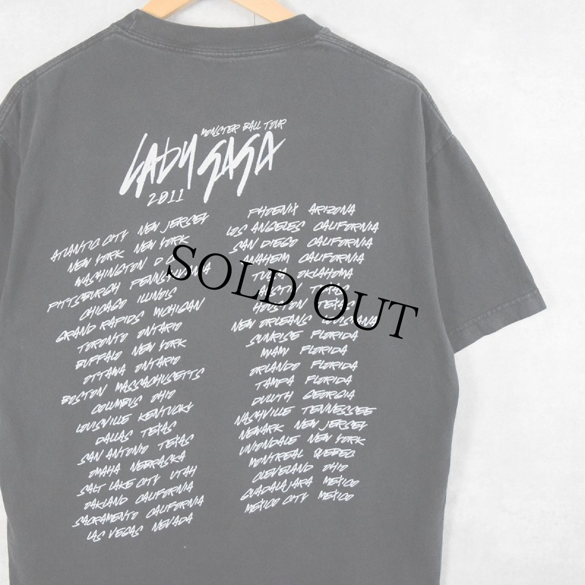 画像2: 2011 LADY GAGA "BORN THIS WAY" ミュージシャンツアーTシャツ L (2)