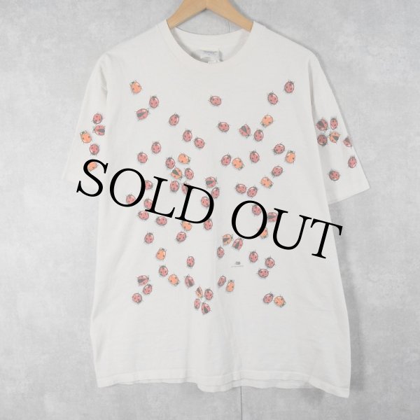 90s ダンギルバート てんとう虫 Tシャツ ヒューストン美術館 ヴィンテージ 90s 90年代 アメリカ製 てんとう虫 昆虫 生き物 白 ホワイト