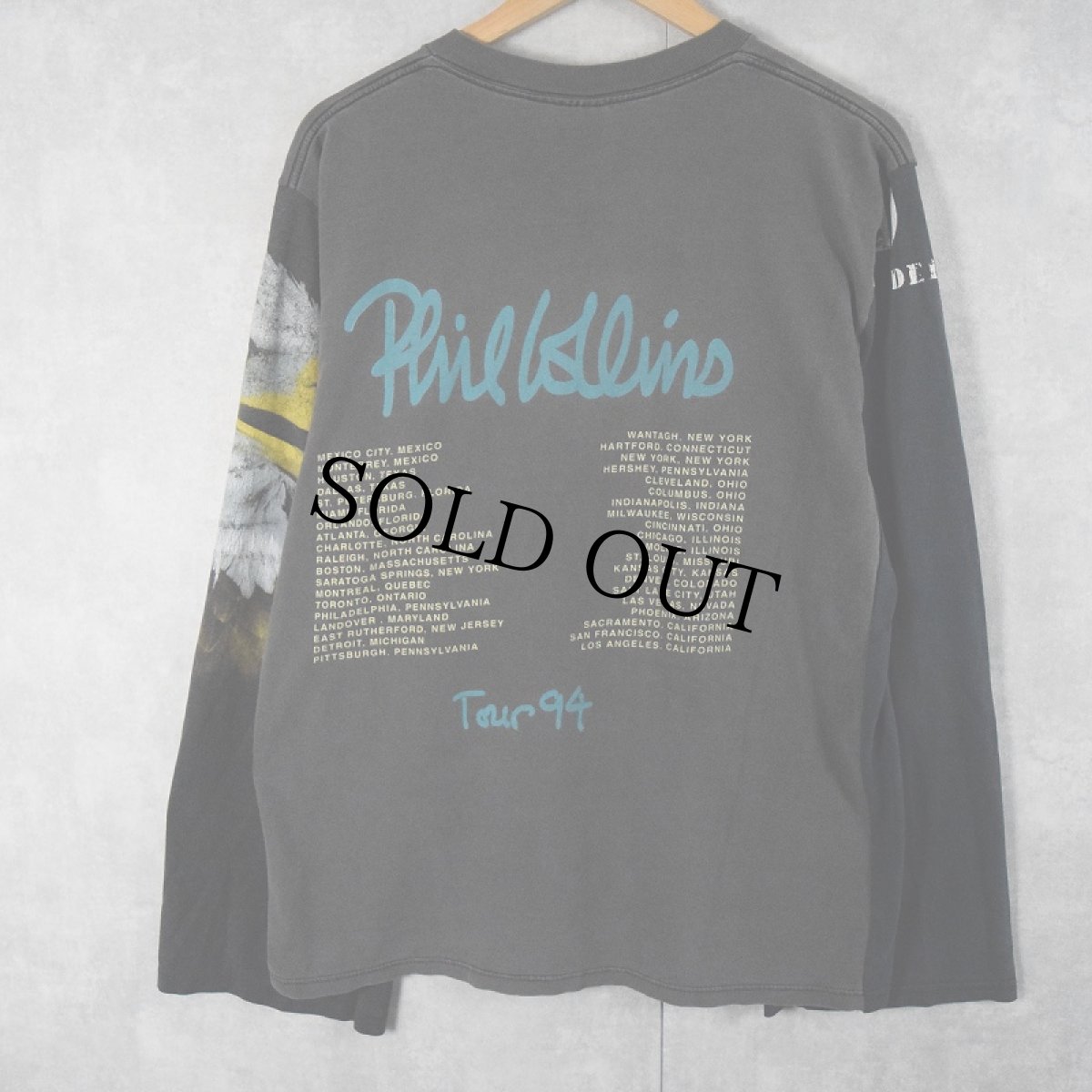 画像2: 90's Phil Collins USA製 リメイクロンT L (2)