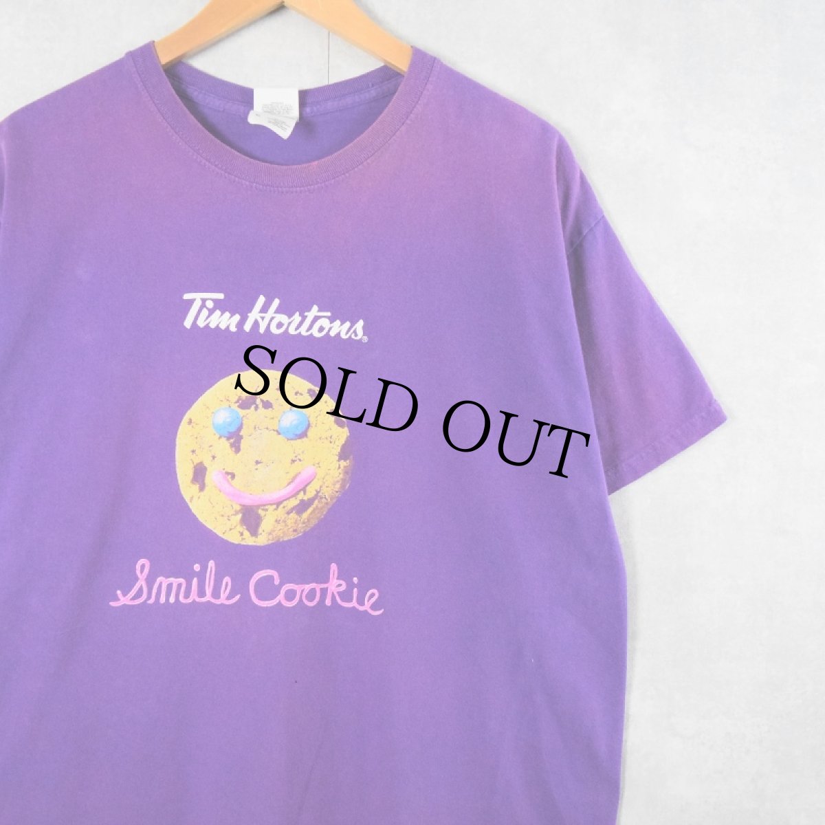 画像1: Tim Hortons ファーストフードチェーン プリントTシャツ XL (1)