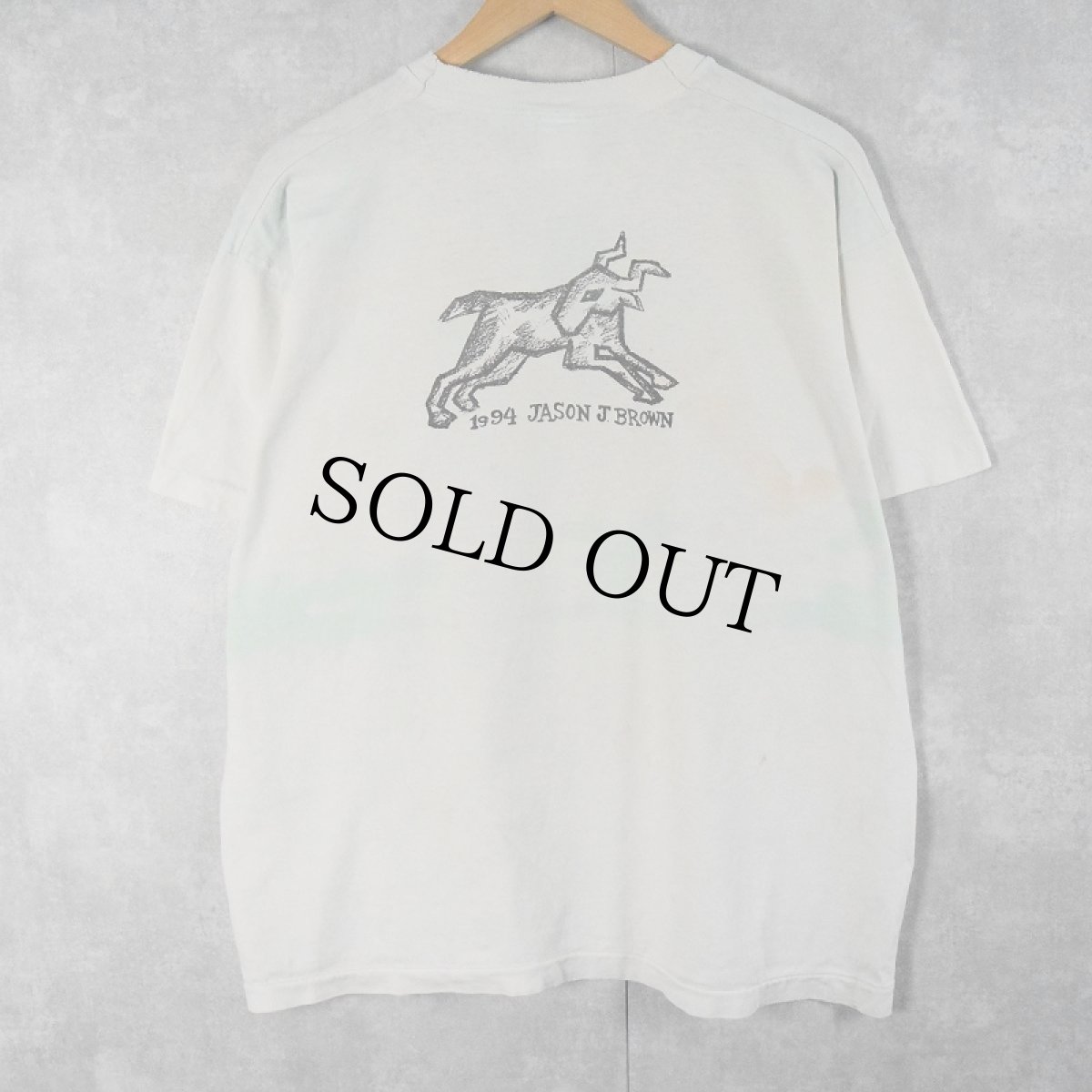 画像2: 90's JASON J.BROWN 三匹の子豚パロディ 大判プリントTシャツ XL (2)