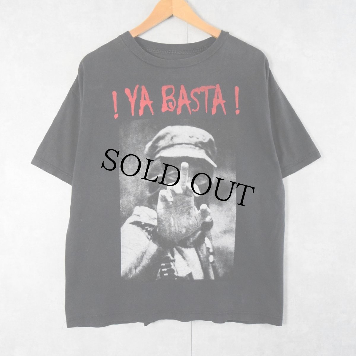 画像1: ZAPATISTA MEXICO "! YA BASTA !" プリントTシャツ BLACK (1)
