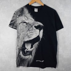 画像1: 【SALE】 SANDIEGO ZOO ライオン 大判プリントTシャツ M (1)