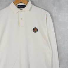 画像1: 90's POLO Ralph Lauren クッキーパッチ付き コットンポロシャツ M (1)