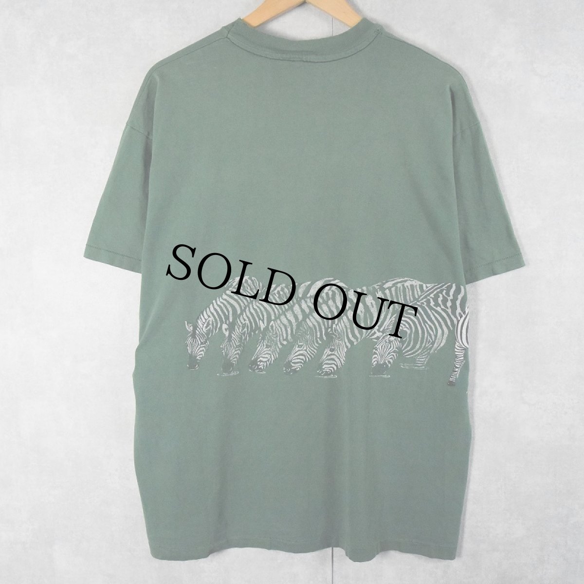 画像2: 90's The National Zoo シマウマ 巻きプリントTシャツ (2)