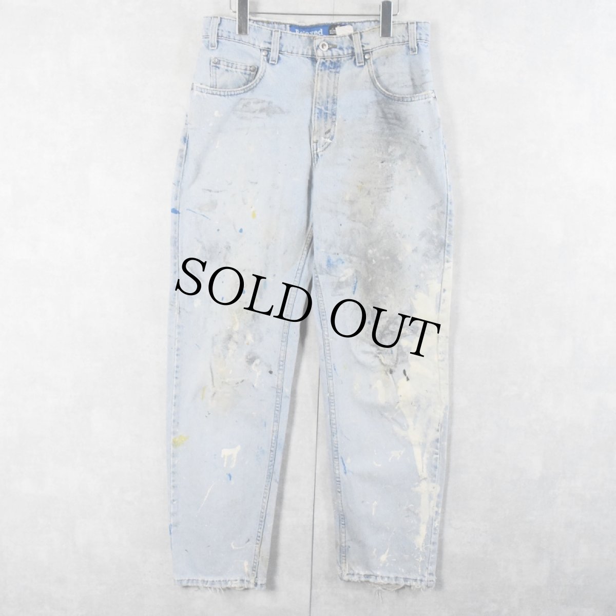 画像1: 90's Levi's SILVERTAB USA製 "Relaxed" ペンキペイント デニムパンツ W33 (1)