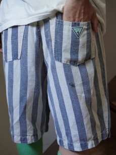 画像2: 90's GUESS ストライプ柄 コットンショーツ M (2)