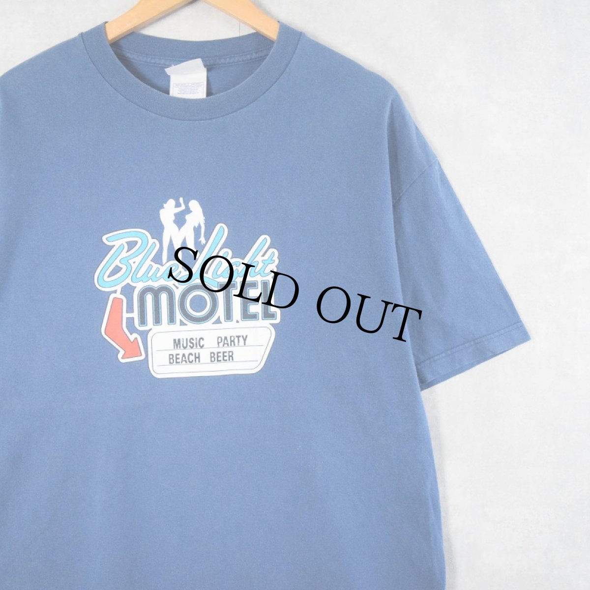画像1: Blue Light Motel モーテルプリントTシャツ XL (1)