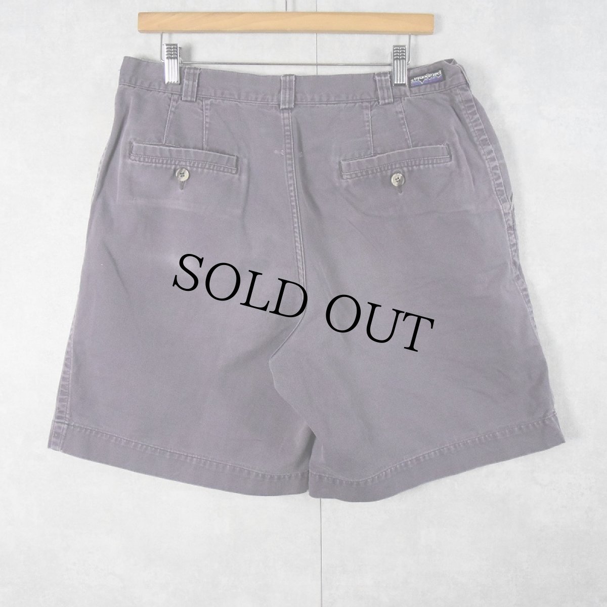 画像4: 90's Patagonia "IRREGULAR" 2タック コットンチノショーツ W33 (4)