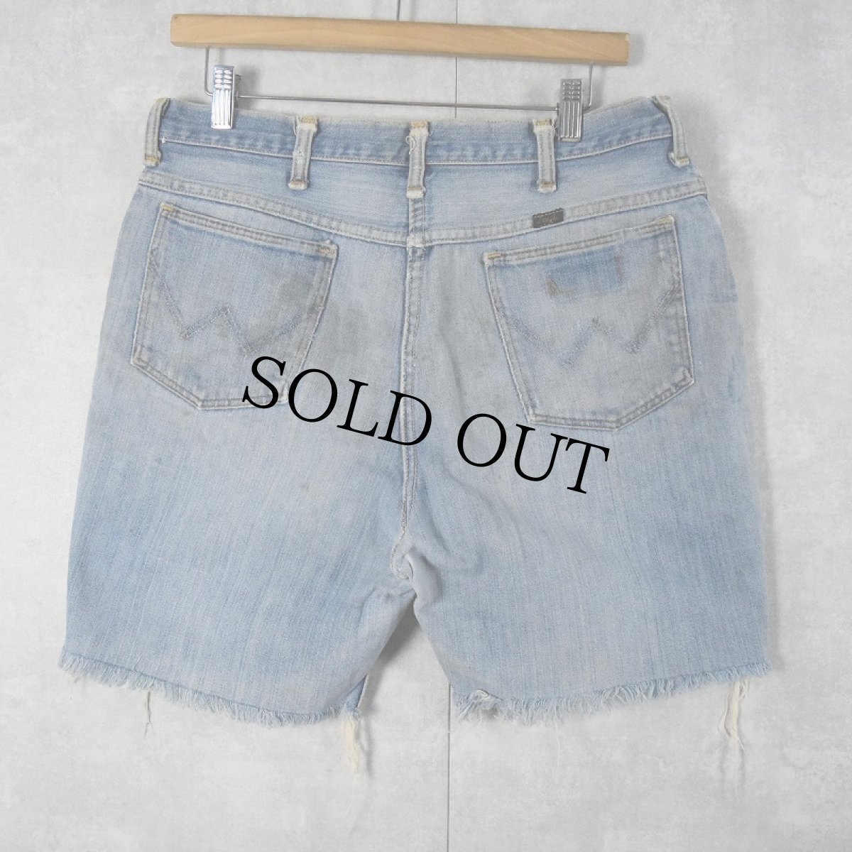 画像4: 70's Wrangler USA製 "Gulf" ワッペン付き カットオフデニムパンツ W33 (4)