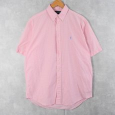 画像1: Ralph Lauren "BLAKE" ギンガムチェック柄 コットンボタンダウンシャツ M (1)