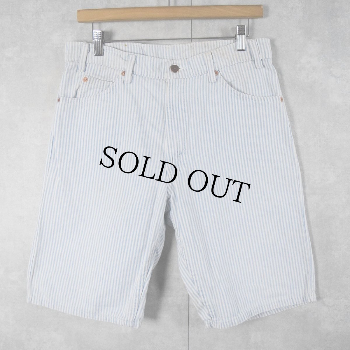 画像3: 90's Levi's 550 USA製 ストライプ柄 コットンショーツ W32 (3)