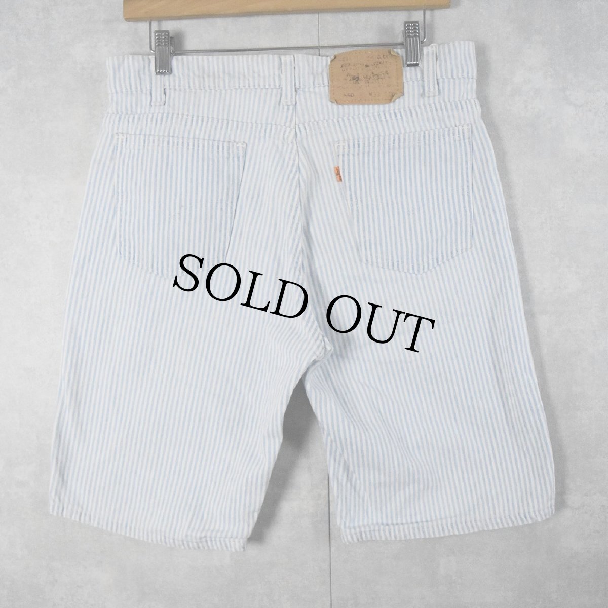 画像4: 90's Levi's 550 USA製 ストライプ柄 コットンショーツ W32 (4)