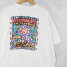 画像1: 【SALE】 90's BMC SOFTWARE USA製 "TAKING CENTER STAGE" アートプリントTシャツ XL (1)