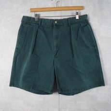 画像3: 90's POLO Ralph Lauren "THE CLASSIC GOLF SHORT" USA製 2タック コットンチノショーツ GREEN W34 (3)